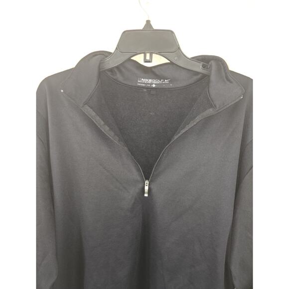 Nike Golf Mens Tour Performance Therma Fit Zip Pullover Sweater, Black, Large - Picture 6 of 6